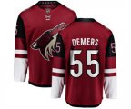 Arizona Coyotes #55 Jason Demers Fanatics Branded Burgundy Red Home Breakaway Hockey Jersey