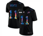 Philadelphia Eagles #11 Carson Wentz Multi-Color Black 2020 NFL Crucial Catch Vapor Untouchable Limited Jersey