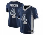 Dallas Cowboys #4 Dak Prescott Limited Navy Blue Rush Drift Fashion Football Jersey