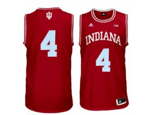 Men\'s Indiana Hoosiers Victor Oladipo #4 Big 10 Patch College Basketball Authentic Jerseys - Red