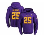 Minnesota Vikings #25 Latavius Murray Purple(Gold No.) Name & Number Pullover NFL Hoodie