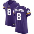 Minnesota Vikings #8 Sam Bradford Purple Team Color Vapor Untouchable Elite Player NFL Jersey