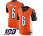 Cincinnati Bengals #6 Jeff Driskel Orange Alternate Vapor Untouchable Limited Player 100th Season Football Jersey