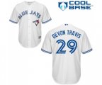 Toronto Blue Jays #29 Devon Travis Replica White Home Baseball Jersey