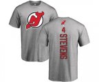 New Jersey Devils #4 Scott Stevens Ash Backer T-Shirt