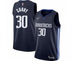 Dallas Mavericks #30 Seth Curry Authentic Navy Finished Basketball Jersey - Statement Edition
