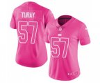 Women Indianapolis Colts #57 Kemoko Turay Limited Pink Rush Fashion Football Jersey