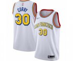 Golden State Warriors #30 Stephen Curry Authentic White Hardwood Classics Basketball Jersey - San Francisco Classic Edition