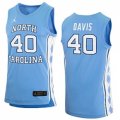 North Carolina Tar heels #40 Hubert Davis Blue basketball jerseys