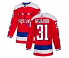 Washington Capitals #31 Philipp Grubauer Authentic Red Alternate NHL Jersey