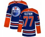 Edmonton Oilers #77 Oscar Klefbom Premier Royal Blue Alternate NHL Jersey