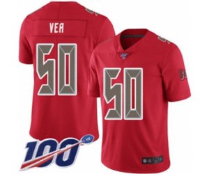 Tampa Bay Buccaneers #50 Vita Vea Limited Red Rush Vapor Untouchable 100th Season Football Jersey
