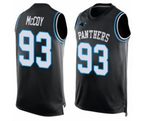 Carolina Panthers #93 Gerald McCoy Elite Black Player Name & Number Tank Top Football Jersey