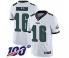 Philadelphia Eagles #16 Mack Hollins White Vapor Untouchable Limited Player 100th Season Football Jersey