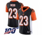 Cincinnati Bengals #23 B.W. Webb Black Team Color Vapor Untouchable Limited Player 100th Season Football Jersey