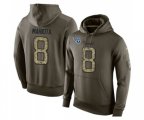 Tennessee Titans #8 Marcus Mariota Green Salute To Service Pullover Hoodie