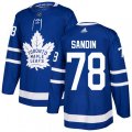 Toronto Maple Leafs #78 Rasmus Sandin Authentic Royal Blue Home NHL Jersey