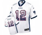 New England Patriots #12 Tom Brady Elite White Drift Fashion Football Jersey