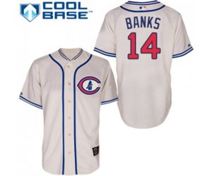 Chicago Cubs #14 Ernie Banks Replica Cream 1929 Turn Back The Clock MLB Jersey