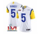 Los Angeles Rams #5 Jalen Ramsey White 2022 Super Bowl LVI Vapor Limited Stitched Jersey