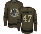 New York Islanders #47 Leo Komarov Authentic Green Salute to Service NHL Jersey
