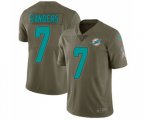 Miami Dolphins #7 Jason Sanders Limited Olive 2017 Salute to Service Football Jersey
