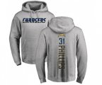 Los Angeles Chargers #31 Adrian Phillips Ash Backer Pullover Hoodie