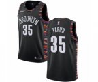 Brooklyn Nets #35 Kenneth Faried Authentic Black NBA Jersey - 2018-19 City Edition