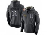 Arizona Cardinals #11 Larry Fitzgerald Stitched Black Anthracite Salute to Service Player Performance Hoodie