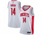 Houston Rockets #14 Gerald Green Authentic White Finished Basketball Jersey - Association Edition