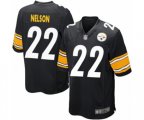Pittsburgh Steelers #22 Steven Nelson Game Black Team Color Football Jersey