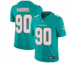 Miami Dolphins #90 Charles Harris Aqua Green Team Color Vapor Untouchable Limited Player Football Jersey