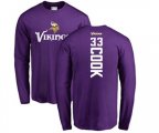 Minnesota Vikings #33 Dalvin Cook Purple Backer Long Sleeve T-Shirt