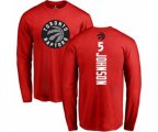 Toronto Raptors #5 Stanley Johnson Red Backer Long Sleeve T-Shirt