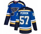 Adidas St. Louis Blues #57 David Perron Authentic Royal Blue Home NHL Jersey