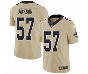 New Orleans Saints #57 Rickey Jackson Limited Gold Inverted Legend Football Jersey