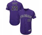 Colorado Rockies #29 Bryan Shaw Purple Alternate Flex Base Authentic Collection Baseball Jersey