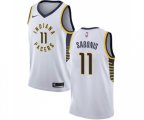 Indiana Pacers #11 Domantas Sabonis Authentic White Basketball Jersey - Association Edition