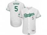 Los Angeles Dodgers #5 Corey Seager White Celtic Flexbase Authentic Collection MLB Jersey