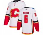 Calgary Flames #6 Dalton Prout Authentic White Away Hockey Jersey