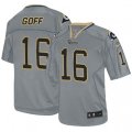 Los Angeles Rams #16 Jared Goff Elite Lights Out Grey NFL Jersey