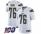 Los Angeles Chargers #76 Russell Okung White Vapor Untouchable Limited Player 100th Season Football Jersey