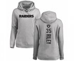 Oakland Raiders #35 Curtis Riley Ash Backer Pullover Hoodie