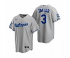 Los Angeles Dodgers Chris Taylor Gray 2020 World Series Champions Road Replica Jersey