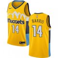 Denver Nuggets #14 Gary Harris Authentic Gold Alternate NBA Jersey Statement Edition