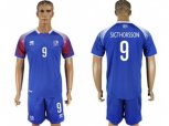 Iceland #9 Sigthorsson Home Soccer Country Jersey