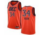 Oklahoma City Thunder #34 Ray Allen Orange Swingman Jersey - Earned Edition