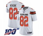 Cleveland Browns #82 Ozzie Newsome White Vapor Untouchable Limited Player 100th Season Football Jersey