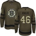 Boston Bruins #46 David Krejci Premier Green Salute to Service NHL Jersey