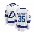 Tampa Bay Lightning #35 Curtis McElhinney Fanatics Branded White Away Breakaway Hockey Jersey